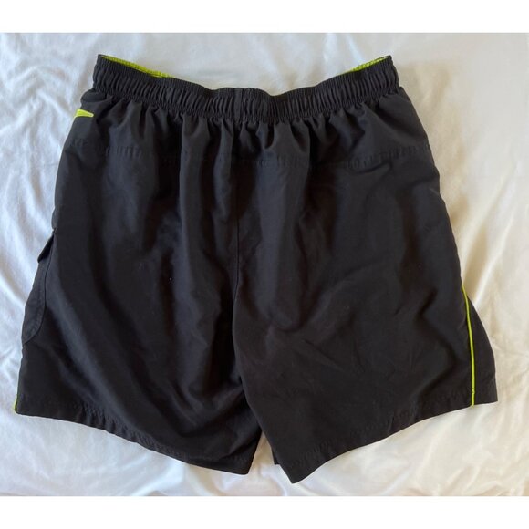 Speedo Mens Activewear Swim Shorts XXL Black & Neon Yellow Quick-Dry Mesh Lining - Picture 5 of 5